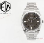 Rolex Oyster Perpetual 39mm Gray Dial 904L Stainless Steel Caliber 3132 Watch